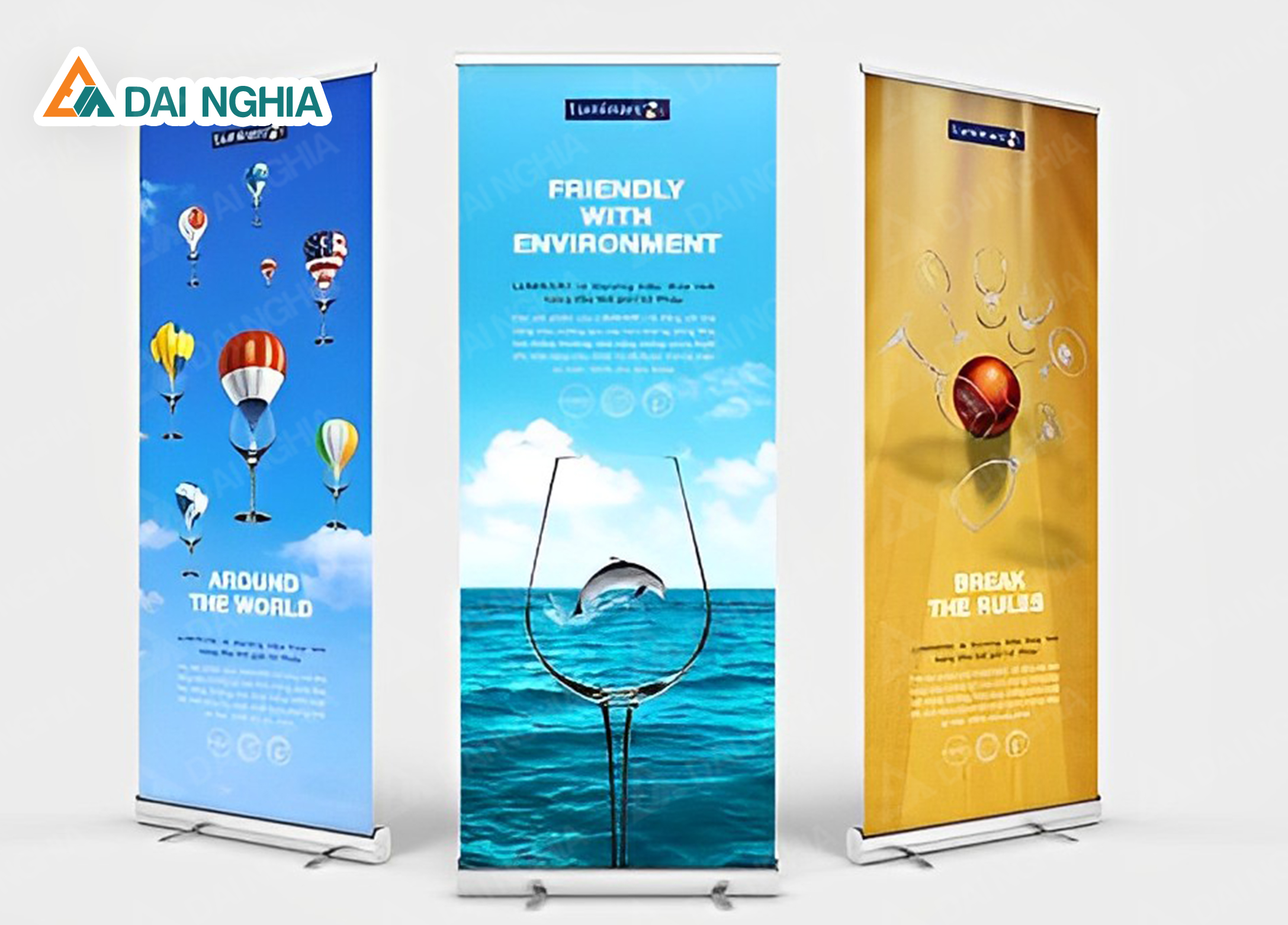 3 mẫu standee cuộn đẹp