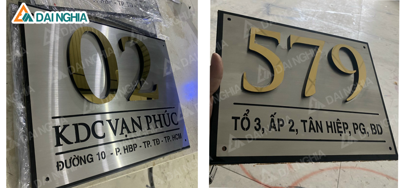 Làm Biển Số Nhà Inox Giá Rẻ, Bền Đẹp Theo Thời Gian - Quảng Cáo Đại Nghĩa