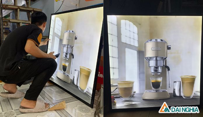 Quy trình gia công tranh đèn siêu mỏng đẹp tại xưởng Quảng cao Đại Nghĩa